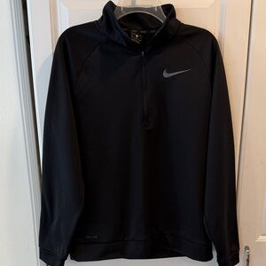 Nike Men's Black Performance 1/4 zip Jacket